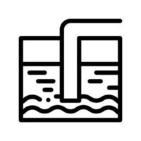 Water Treatment Tank And Offtake Tube Vector Icon