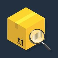 Barcode Scan - Isometric 3d illustration. vector