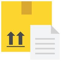 Package Document - Flat color icon. vector