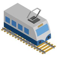 Train - Isometric 3d illustration. vector