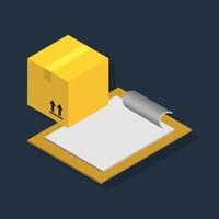 Clipboard - Isometric 3d illustration. vector