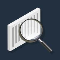 Barcode Scan - Isometric 3d illustration. vector