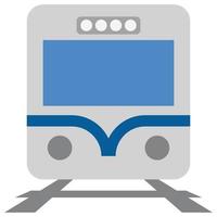 Train - Flat color icon. vector