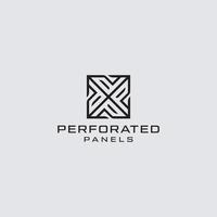 Vector abstract logo template. Logo design for perforated