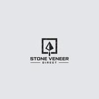 Stone Veneer logo icon design vector illustration with white background