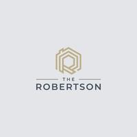 Abstract monogram letter R logo icon design. Minimalist R creative initial based vector template.