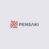 diseño de logotipo resumen ilustración de pensaki vector