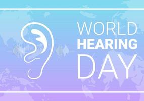 World Hearing Day Illustration to Raise Awareness on How to Prevent Deafness for Web Banner or Landing Page in Flat Cartoon Hand Drawn Templates vector