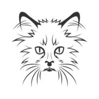 diseño de logotipo de icono de gato vector