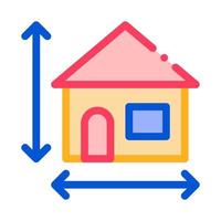 House Size Height And Width Vector Thin Line Icon