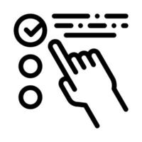 Hand Touch Check List Approved Mark Vector Icon