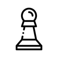 Interactive Kids Game Chess Vector Thin Line Icon