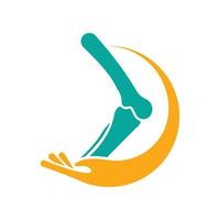Joint bones vector logo design for orthopedic clinics