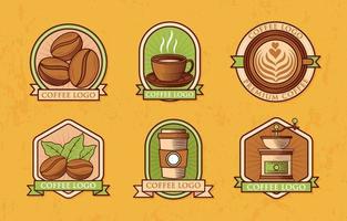 Vintage Coffee Cafe Logo Set vector