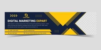 Business web banner template design free vector