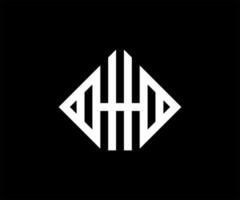 logotipo poligonal moderno simple de la letra h. diseño del logotipo de la letra h. elemento de forma colorida poligonal de mosaico de icono de logotipo de letra h. vector