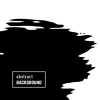 Hand drawn background with abstract brush strokes. Minimal black and white banner design. Vector illustration