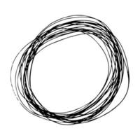 Sketch Hand drawn Ellipse Shape. Abstract Pencil Scribble Drawing. Vector illustration.