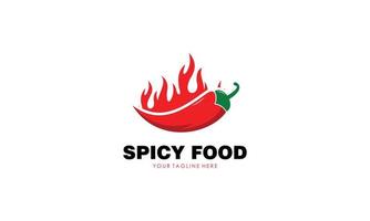vector de diseño de logotipo de comida picante