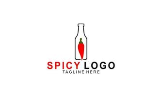 Spicy food logo design vector