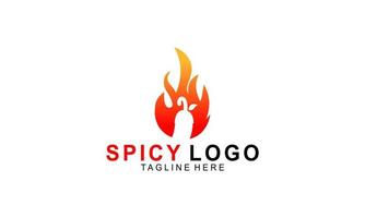 Spicy food logo design vector