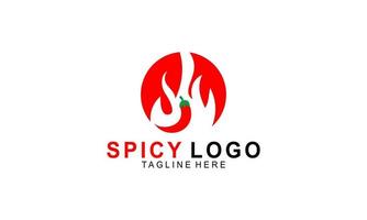 Spicy food logo design vector