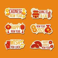 Chinese New Year Greetings Chat Sticker vector