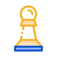 Interactive Kids Game Chess Vector Thin Line Icon