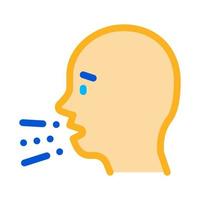 Character Man Sneezing Coughing Vector Sign Icon