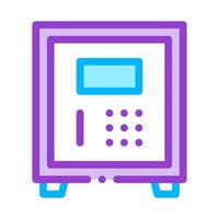 Electronic Safe Deposit Vector Thin Line Icon