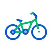 icono de línea delgada de vector de bicicleta de transporte público