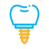 dentista estomatología diente implante vector icono