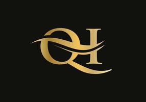 QI Logo Design for business and company identity. Creative QI letter with luxury concept vector