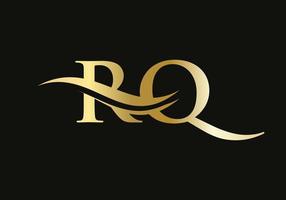 Modern RQ logotype for luxury branding. Initial RQ letter business logo design vector