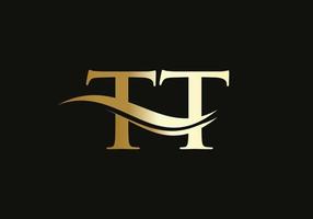 Initial Letter TT Linked Logo for business and company identity. Modern Letter TT Logo Vector Template with modern trendy