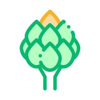 Healthy Food Vegetable Artichoke Vector Sign Icon