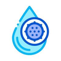 gota de líquido con icono de vector de tratamiento de agua de germen