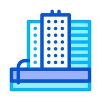 icono de vector de edificio industrial de tratamiento de agua