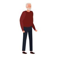 Grandfather avatar old man vector design