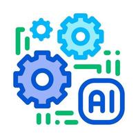 Artificial Intelligence Ai Chip Vector Sign Icon