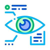 icono de vector de información y datos biométricos oculares