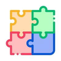 Interactive Kids Game Puzzle Vector Sign Icon