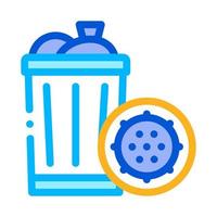 Infection Bacteria Germ In Trash Vector Sign Icon