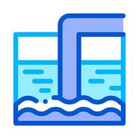Water Treatment Tank And Offtake Tube Vector Icon