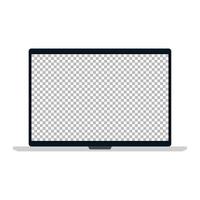 laptop computer technology on white background vector