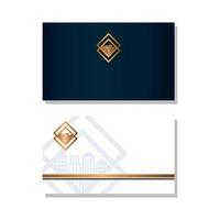 envelope black and white mockup with golden sign, corporate identity vector