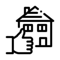 house hand gesture show like icon vector outline illustration