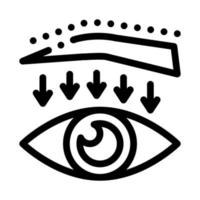 eyebrow up surgery icon vector outline illustration