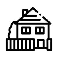 ilustración de contorno de vector de icono de bienes raíces de casa