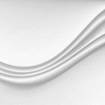 Wavy Silk Abstract Background Vector. White Satin Silky Cloth Fabric Textile Drape With Crease Wavy Folds.